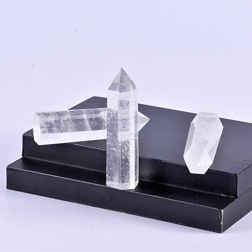 Miniatura 3 de STINO - Torre de cristal curativo de 3 pulgadas con alta energía, punta hexagonal de cristal natural y piedras para decoración de terapia de