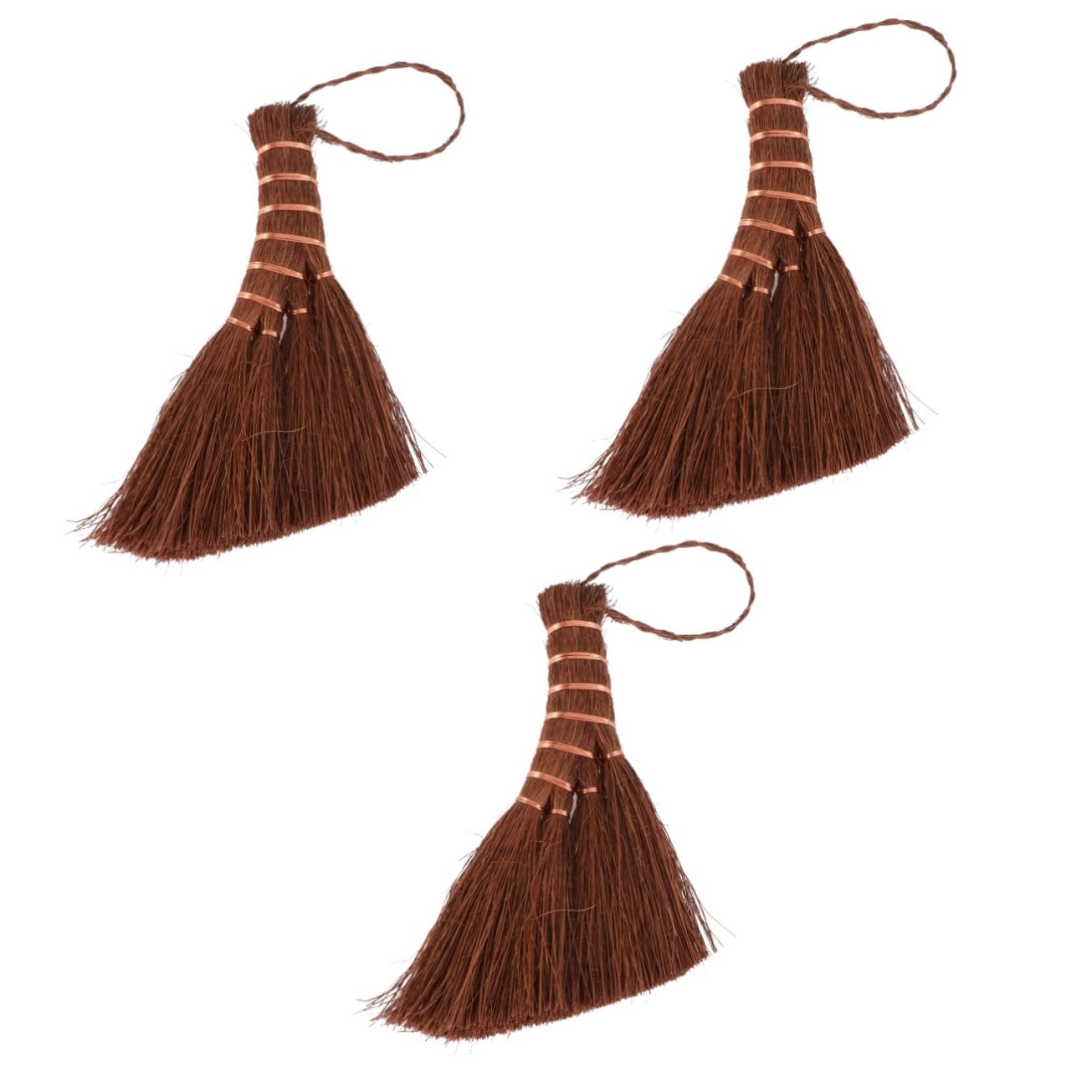FOMIYES 3 Pcs Mini Brown Broom Home Use Mini Broom Mini Broom Cleaning Tool Broom Toy Mini Broom Tool Household Cleaning Tool Mini Cleaning Tool Natural Palm Broom Mini Cleaning Broom