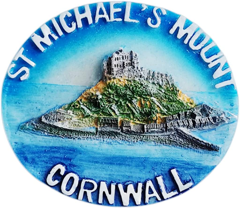 Altko St Michael's Mount Cornwall England Uk Magnet Fridge Refrigerator Magnet Decoration Sticker Souvenir Resin Crafts Kitchen Whiteboard
