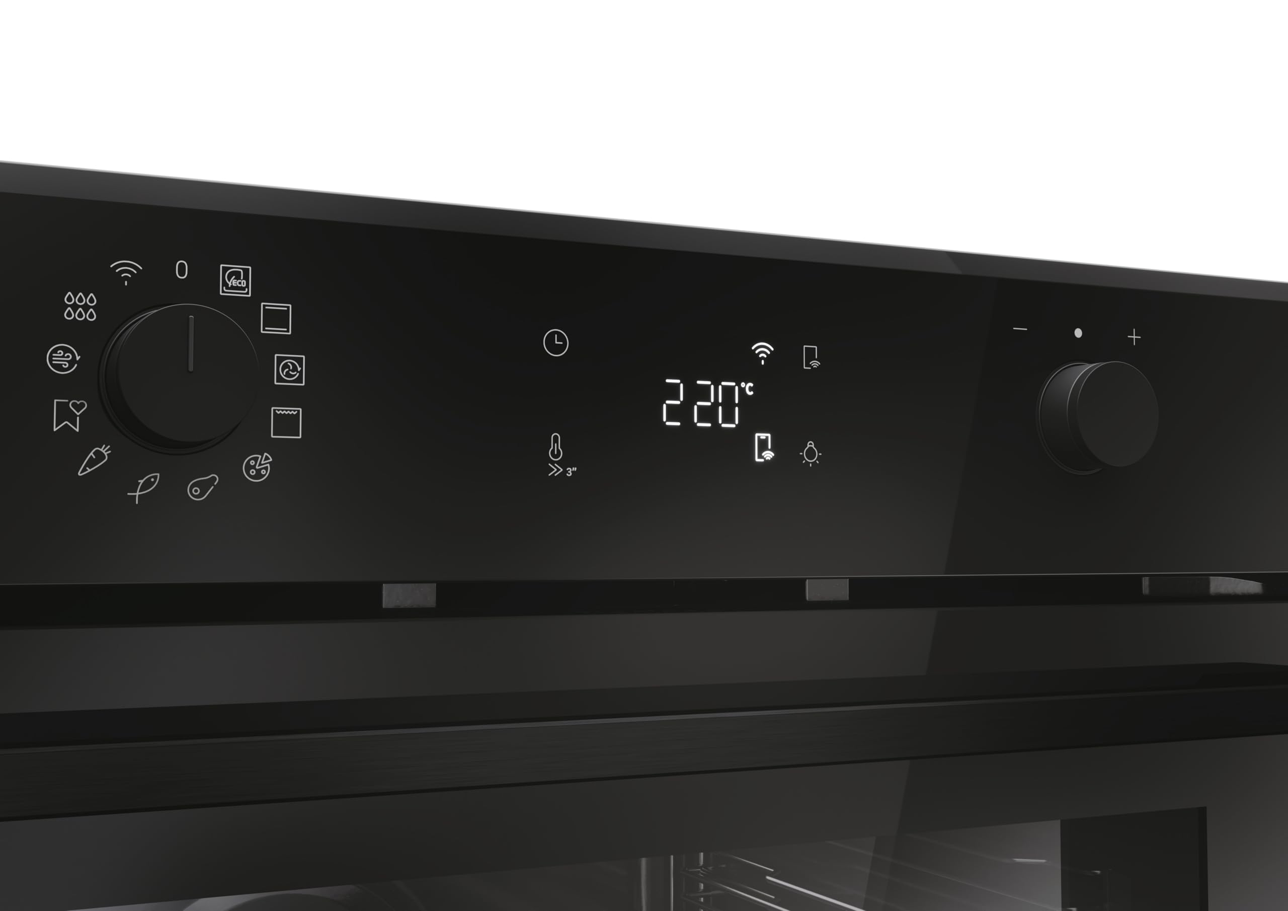Haier Einbaubackofen ID Serie 2 H6 ID2P3T1HTB | Nische 60 cm, 78 Liter Volumen, 9 Funktionen, Umluft Beheizung mit Grill, Hydrolyse-Reinigung, Teleskopauszug