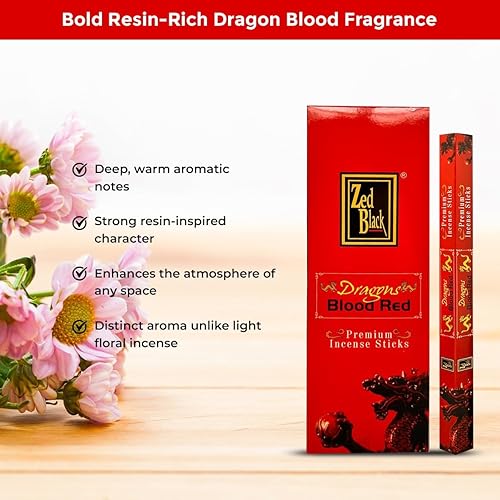 Miniatura 3 de ZED Black Dragons Blood Red Inciense - 120 varillas (6 cajas de 20) para relajación, yoga, meditación