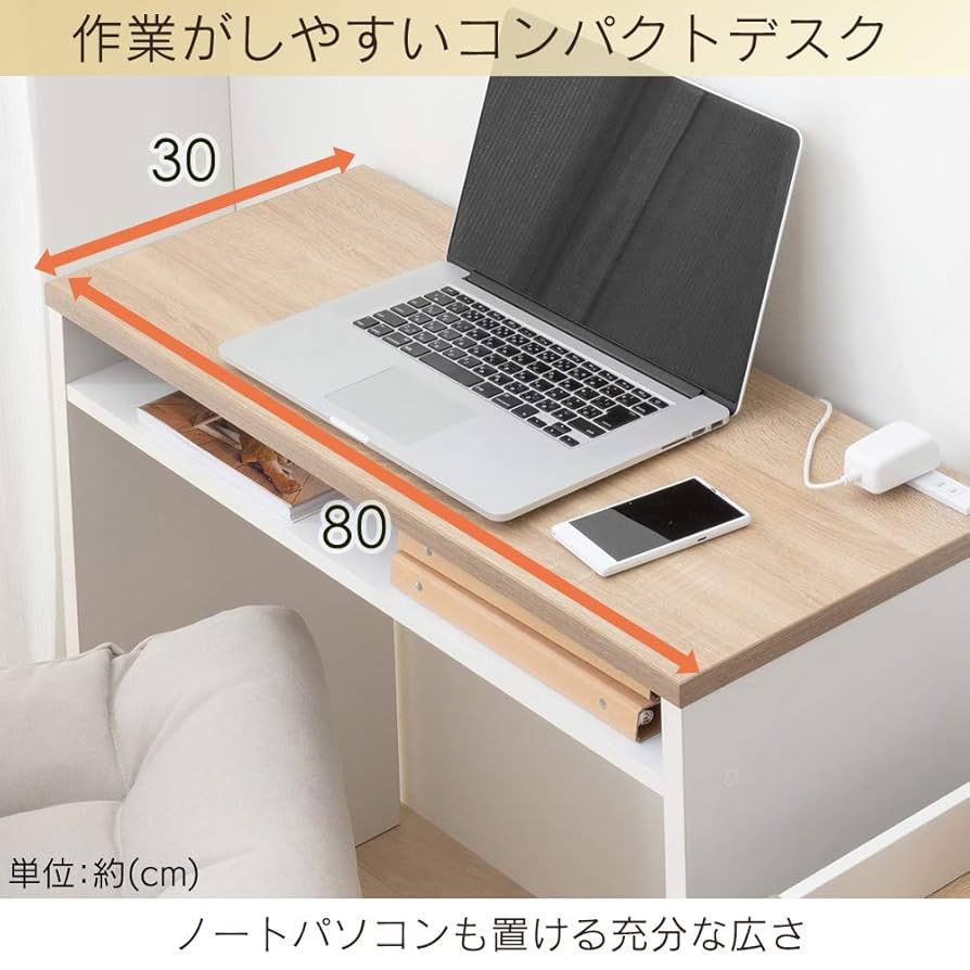 引き出し付きデスク　スリムデスク　在宅ワーク　ホワイト　机　完成品　ドレッサー 楽天市場】【1500円OFF】引き出し付き デスク ドレッサー