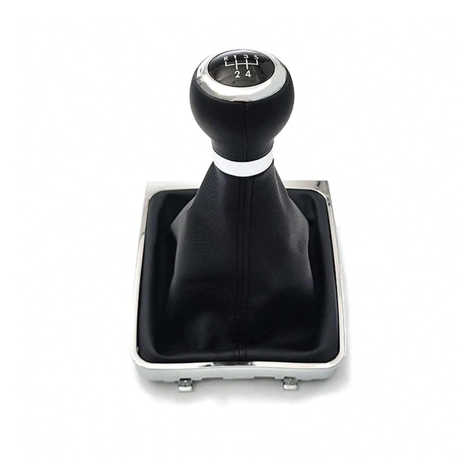 Lozopmtmld Leather 5 Speed Shift Lever Knob For Vw For Passat B6 2005-2010 Abs / Pu Leather Stylish