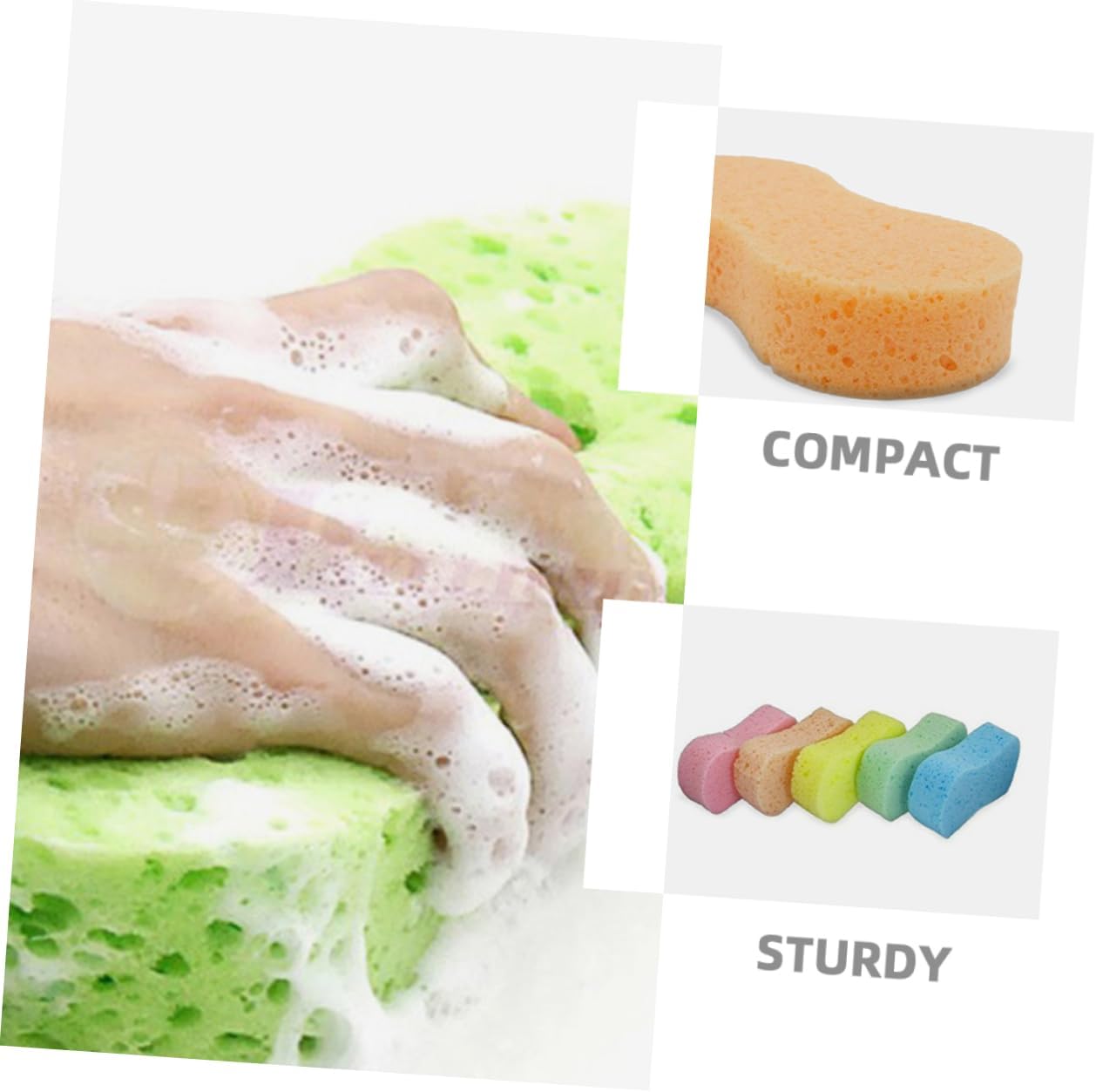 Garneck 15pcs Car Wash Sponge Scrubber Thick Foam for Vehicle Exterior Care