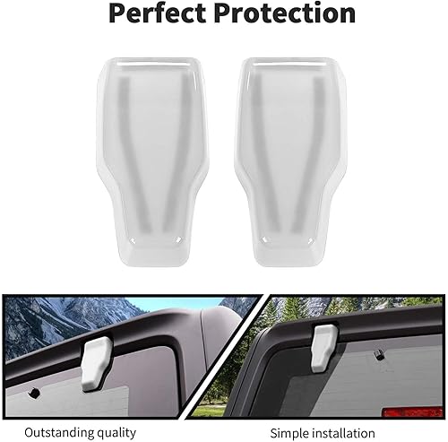 Vista 40 de Voodonala Cubierta de bisagra para puerta trasera derecha e izquierda para Jeep JL 2018-2025 Jeep Wrangler JL JLU Accesorios exteriores, negro