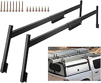 Venussar Truck Cap Topper Ladder Rack - 440 lbs Heavy Duty Galvanized Steel Roof Rack for Ladders, Lumber, Kayaks, Pipes (Drilling Required)