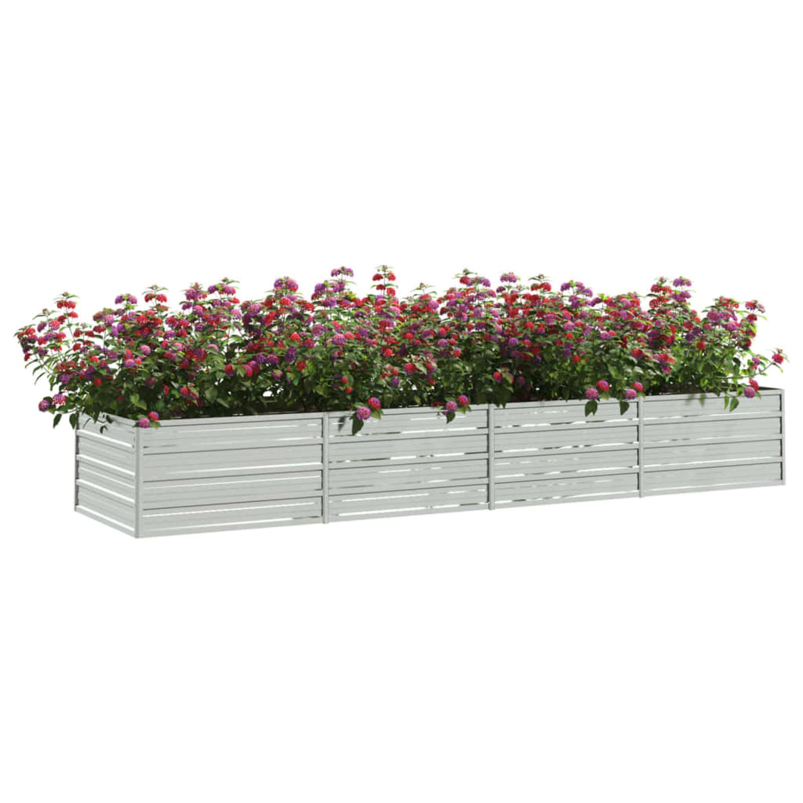 Leepesx Arriate, Mesa De Cultivo, Huerto Domestico, Cultivo De Plantas Aromaticas, Arriate De Jardín, de Acero galvanizado Plateado 320x80x45 cm