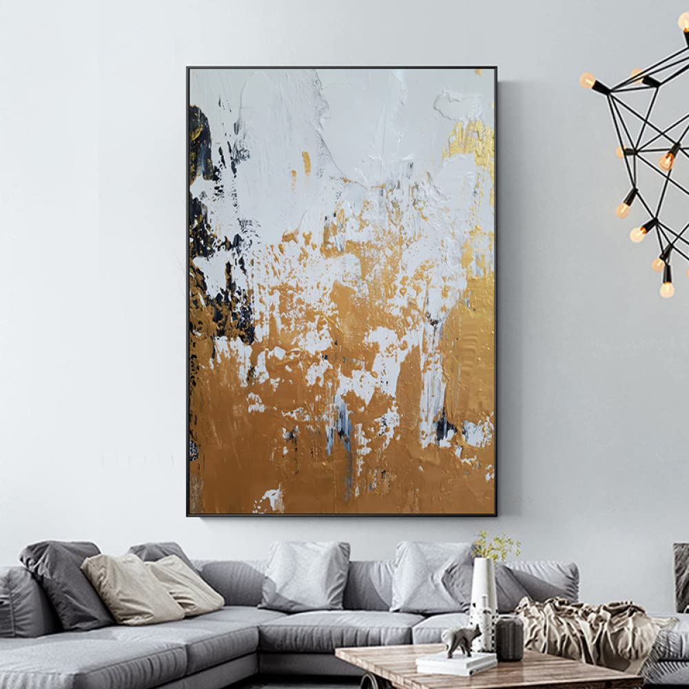 Salon d'art de luxe chez soi grâce à une toile peinte texturée unique