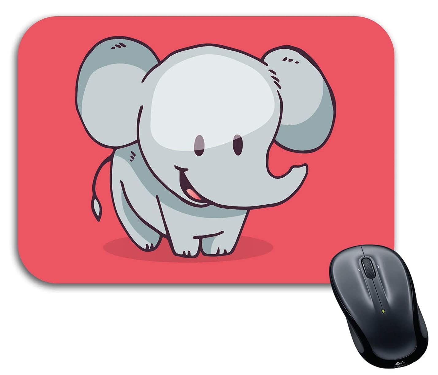 Cute Graphical RED Elly Elephant Gaming Mouse pad, Printed Colorful Art Square Washable, Non Slip Rubber Base for Office Home Laptop Desktop by ZORI (B0994KWPFK) Amazon Price History, Amazon Price Tracker