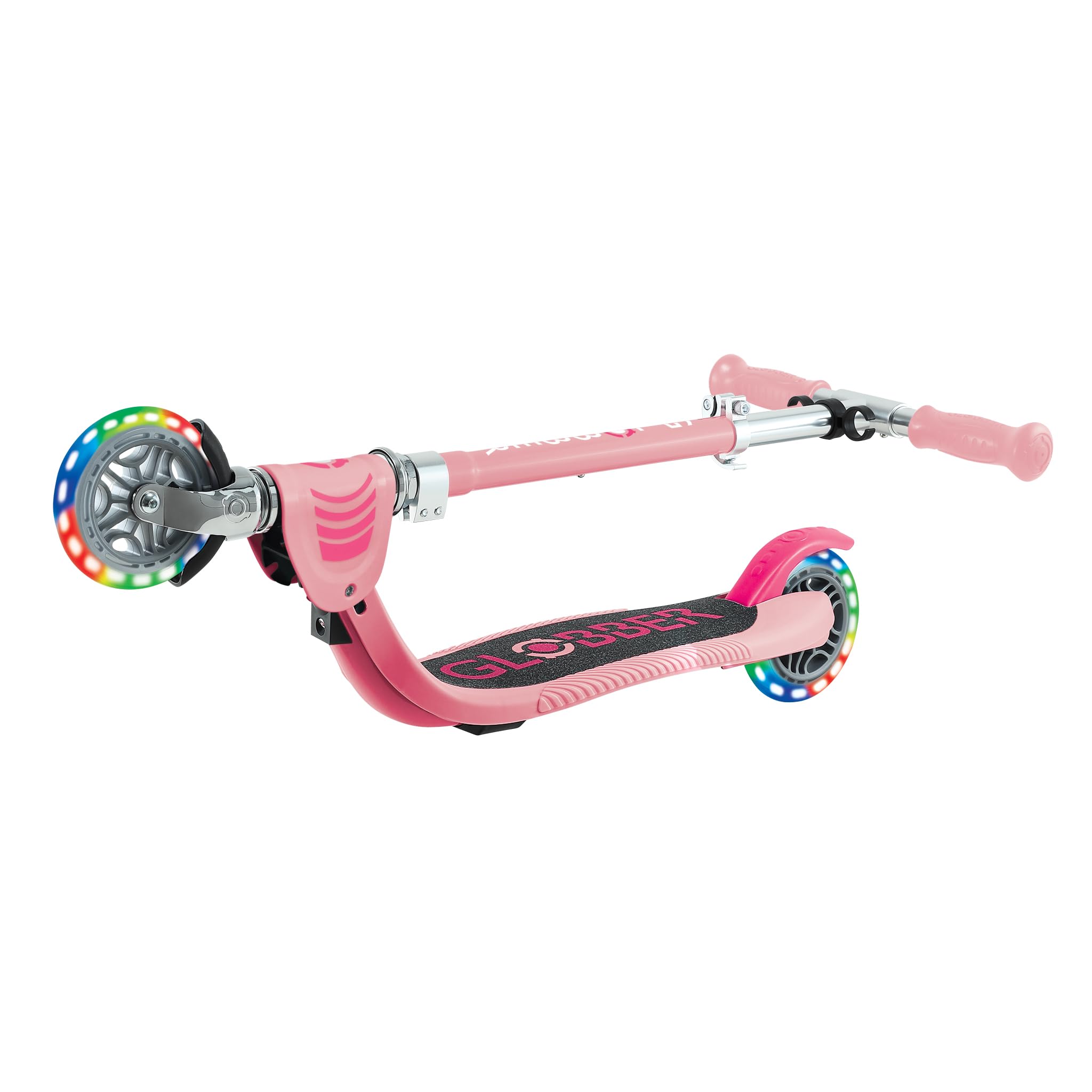 Globber Flow Foldable Junior Lights – Tretroller mit 2 Rädern faltbar – mit verstellbarem Lenker und leuchtenden Rädern – ab 3 Jahren – für Kinder
