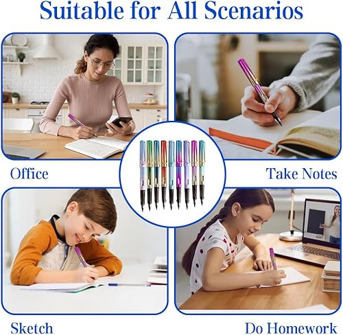 Miniatura 7 de SEILETOO 9 juegos de lápices eternos sin tinta con 9 puntas de repuesto para bolígrafos, lápiz eterno, lápiz infinito, lápices sin afilar para
