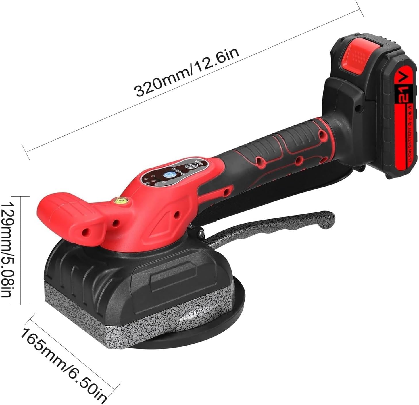 Machine de pose de carrelage avec aspiration forte et deux batteries – Outil haute capacité pour installation au mur et au sol avec utilitaire vibrant pour une utilisation sans effort