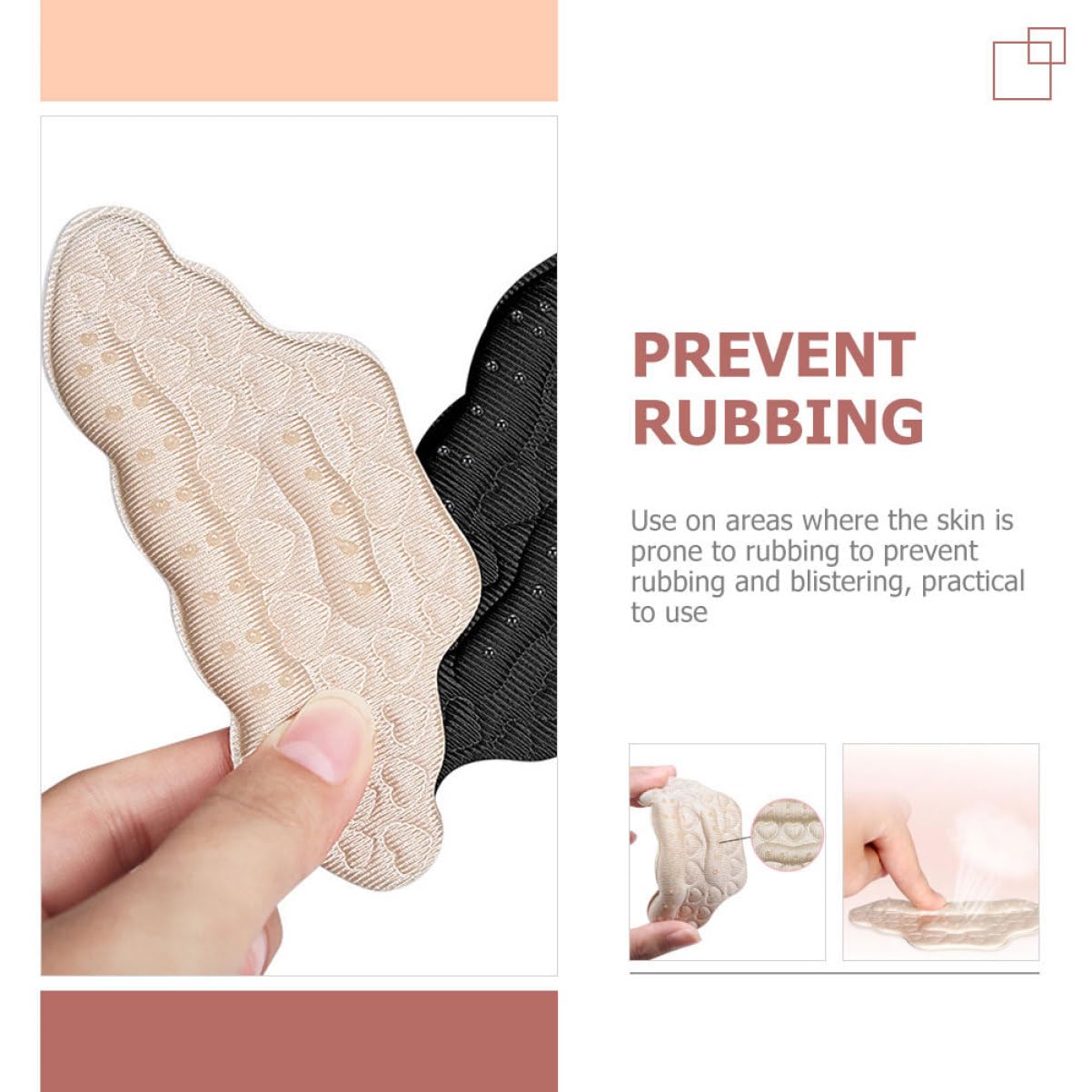 GLEAVI 5 Sets Selbstklebende Fersenpolster Für Schuhe Bequeme Und Verschleißfeste Fersenaufkleber High-heel-liner – 6 Paar X 5
