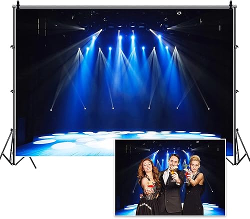 DORCEV Telón de fondo de fiesta de karaoke de 7 x 5 pies para fotografía, espectáculo nocturno, discoteca, fiesta, entretenimiento, club, concierto,