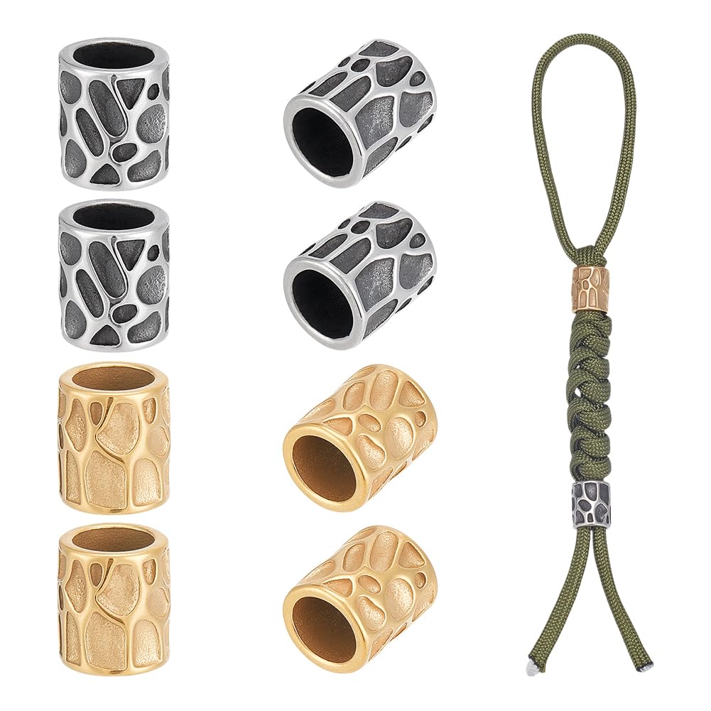 Perles en paracorde en acier inoxydable durable pour vos tresses de cou