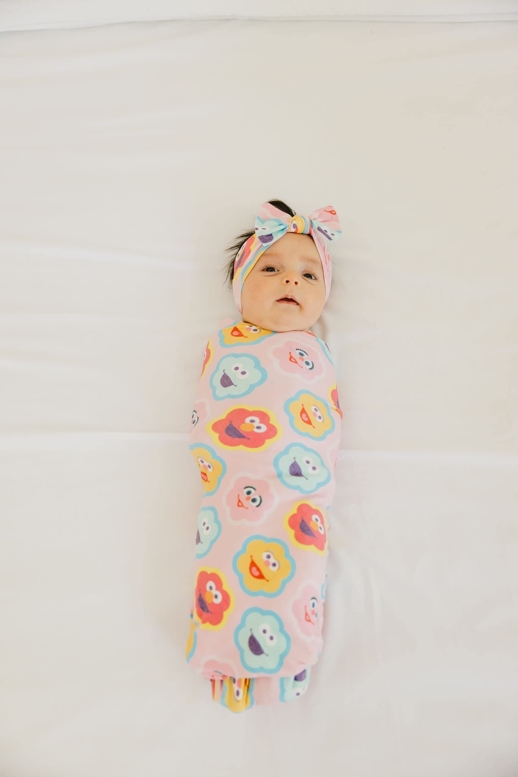 Copper Pearl Baby-Wickeldecke – Premium-Strick-Babydecke, groß, weich, dehnbar, für Jungen und Mädchen, Pucktücher für Neugeborene, Säuglinge und Kleinkinder (Abby und Pals)