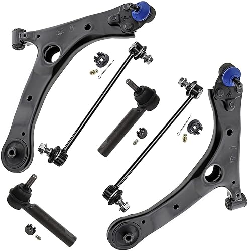 Detroit Axle - Kit de brazos de control delanteros de 6 piezas para Toyota Corolla 2014-2019, 2 brazos de control inferiores con rótulas, 2 varillas