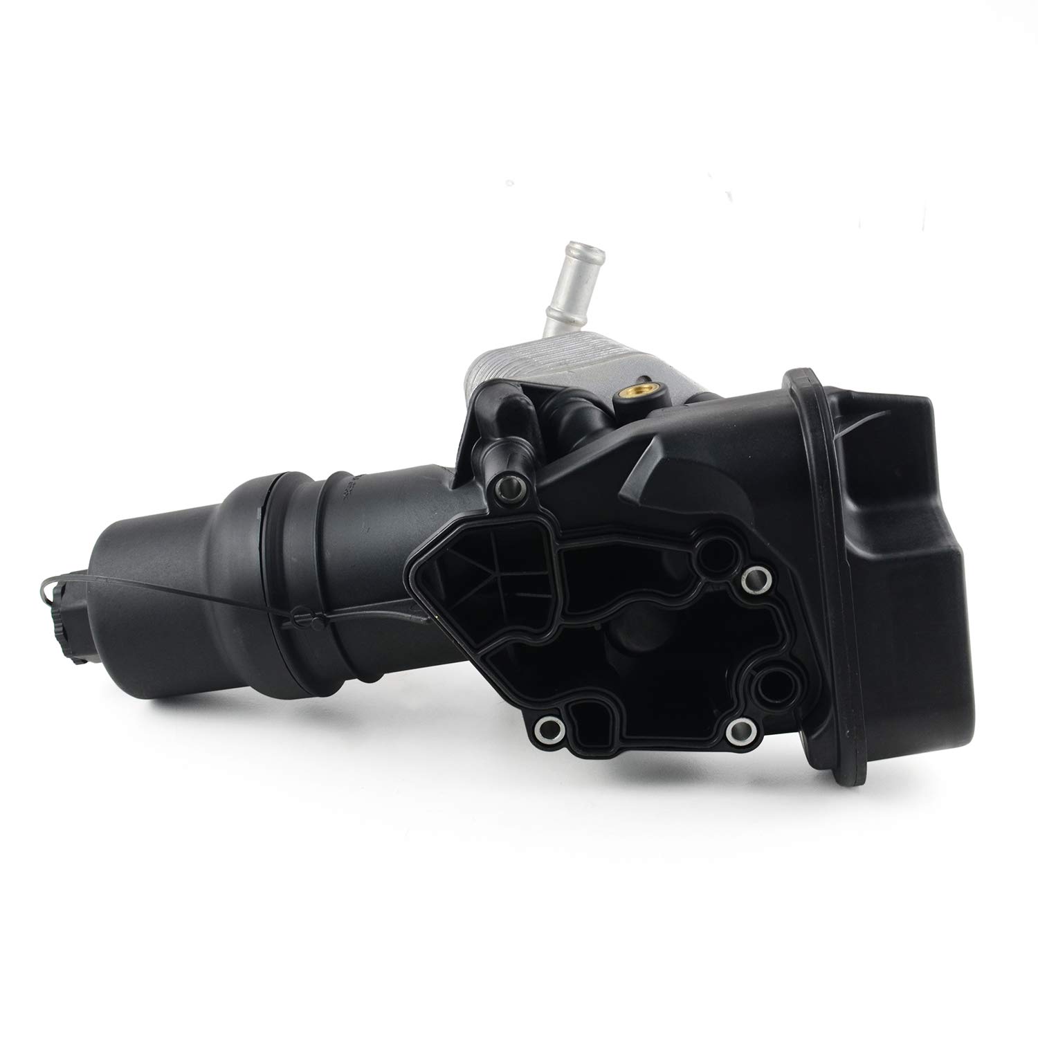 Filtro de aceite y carcasa y tapa y sello y enfriador de aceite Compatible con 2.0 TFSI / 2.0 R / 2.0 GTI 06D117021C 06F115397H 06F115397J