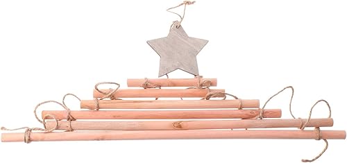 Miniatura 1 de ARTIBETTER Escalera de madera para árbol de Navidad, adornos colgantes de madera, decoración de Navidad, escalera de rama de madera para colgar