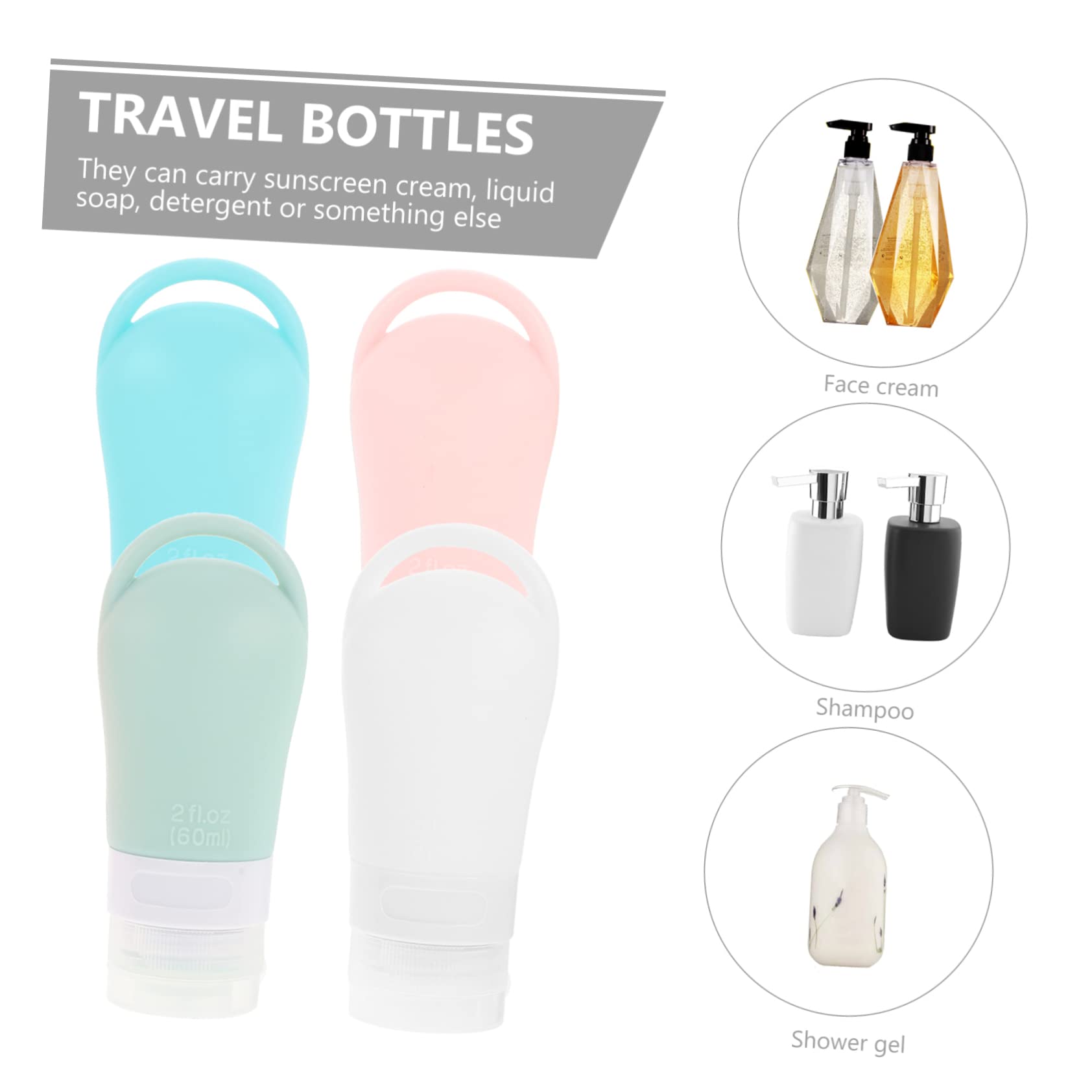 minkissy 12piezas Botellas De Silicona Rellenables Para Viaje Contenedores Portátiles De Perfectos Para Lociones y Cosméticos Diseño y Práctico Para Ahorro De Espacio