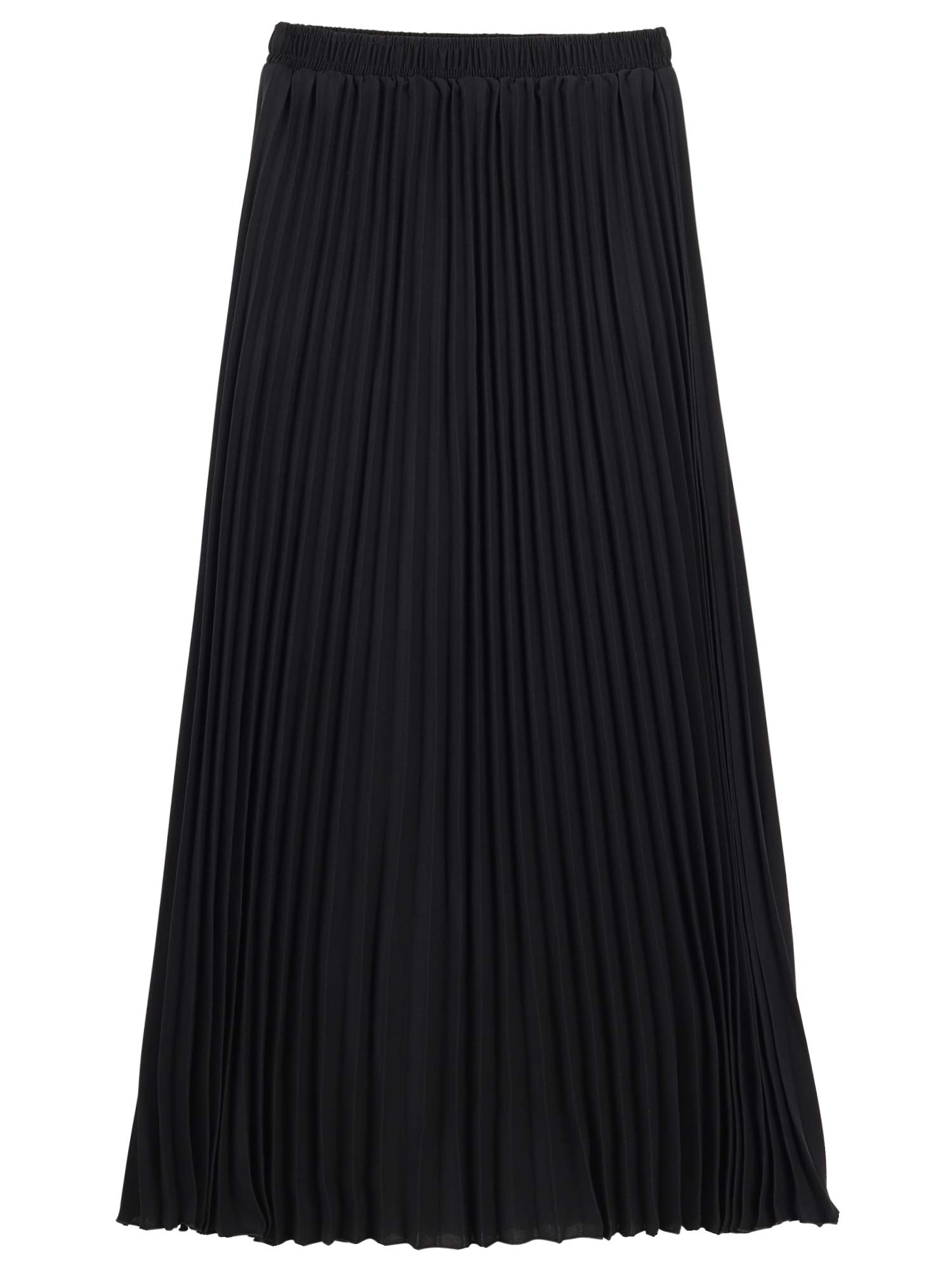 Gonna Plissettata da Donna maxigonna per Primavera Estate Autunno Lunghezza 90cm Tinta Unita Taglia 34/36/38/40 o XS/M