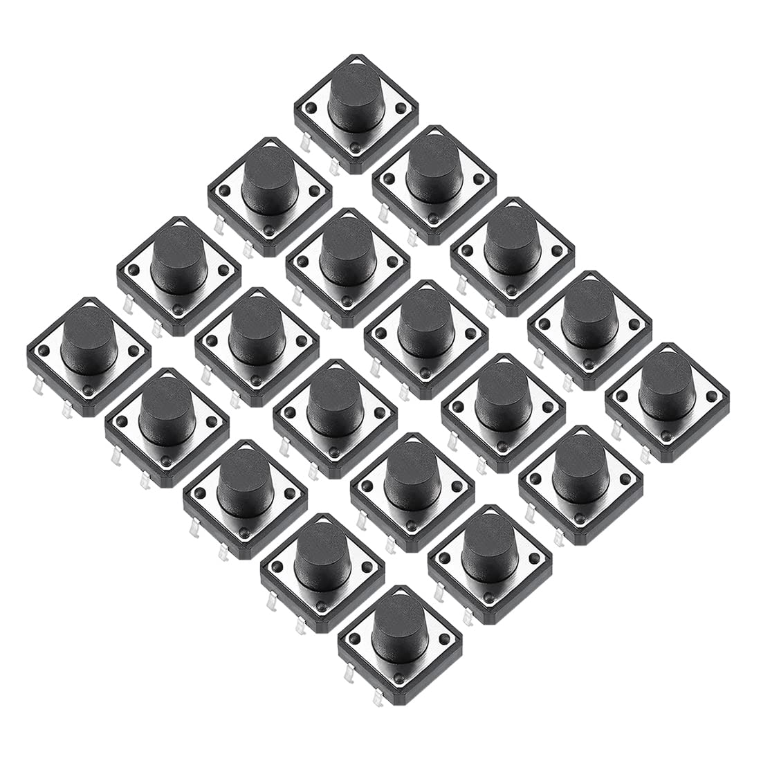 20 Interruttori Tattili Pulsanti Momento 12x12x12mm DIP-4 - Smw
