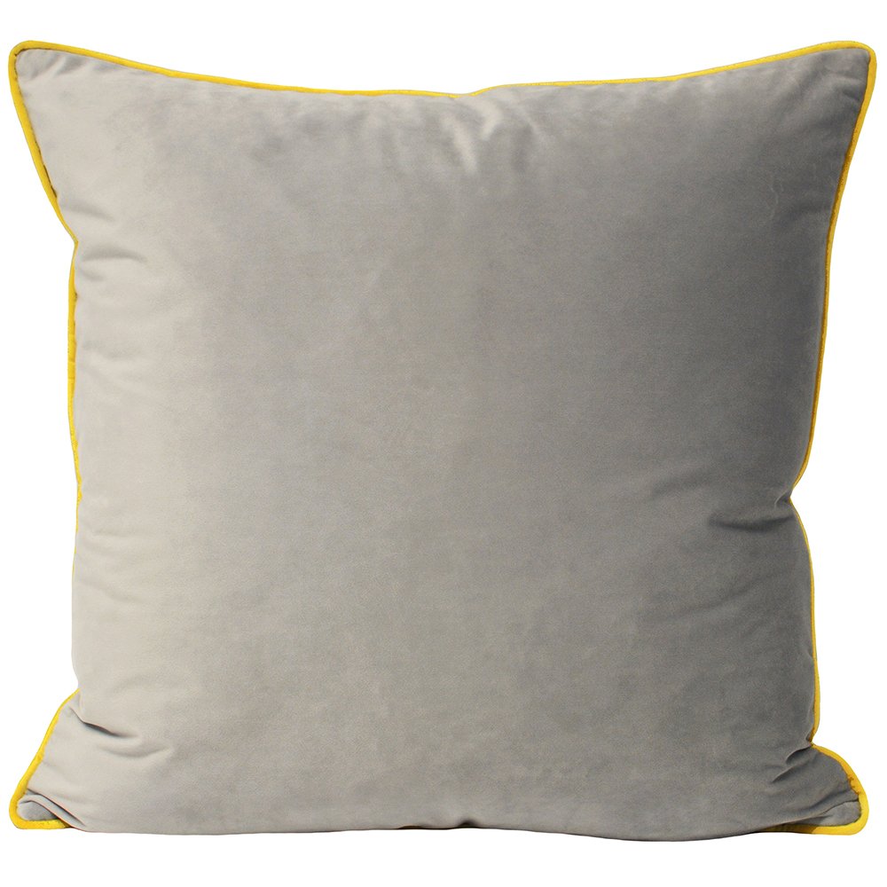 Paoletti Meridian Velvet Piped Feather Filled Cushion from B&Q