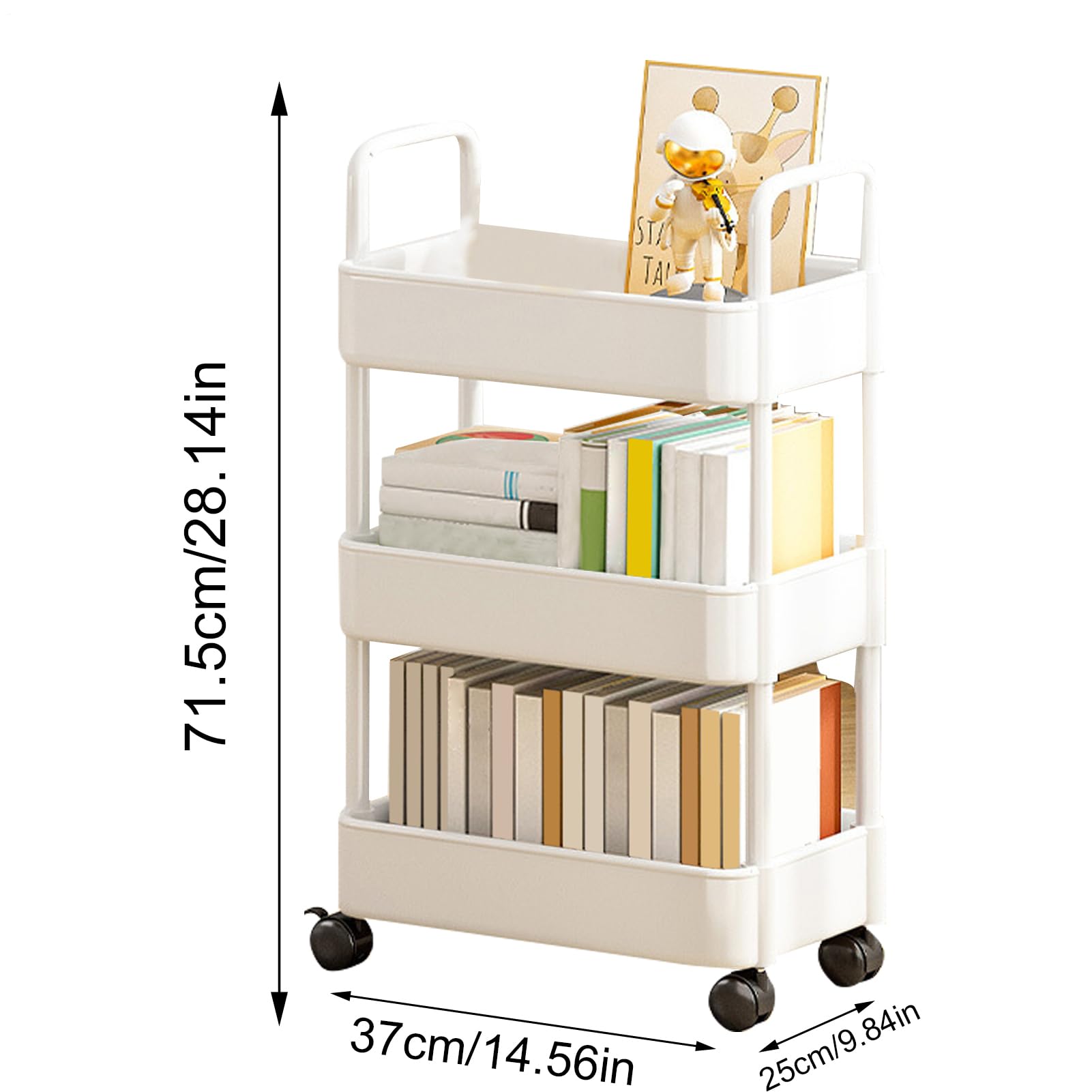 Niveles Almacenamiento Con Ruedas - Carrito De Almacenamiento BañO | Carro De Almacenamiento De 3/4 Niveles Deslizable Hacia Afuera | Carrito Multifuncional Para Organización Para Libros Biblioteca