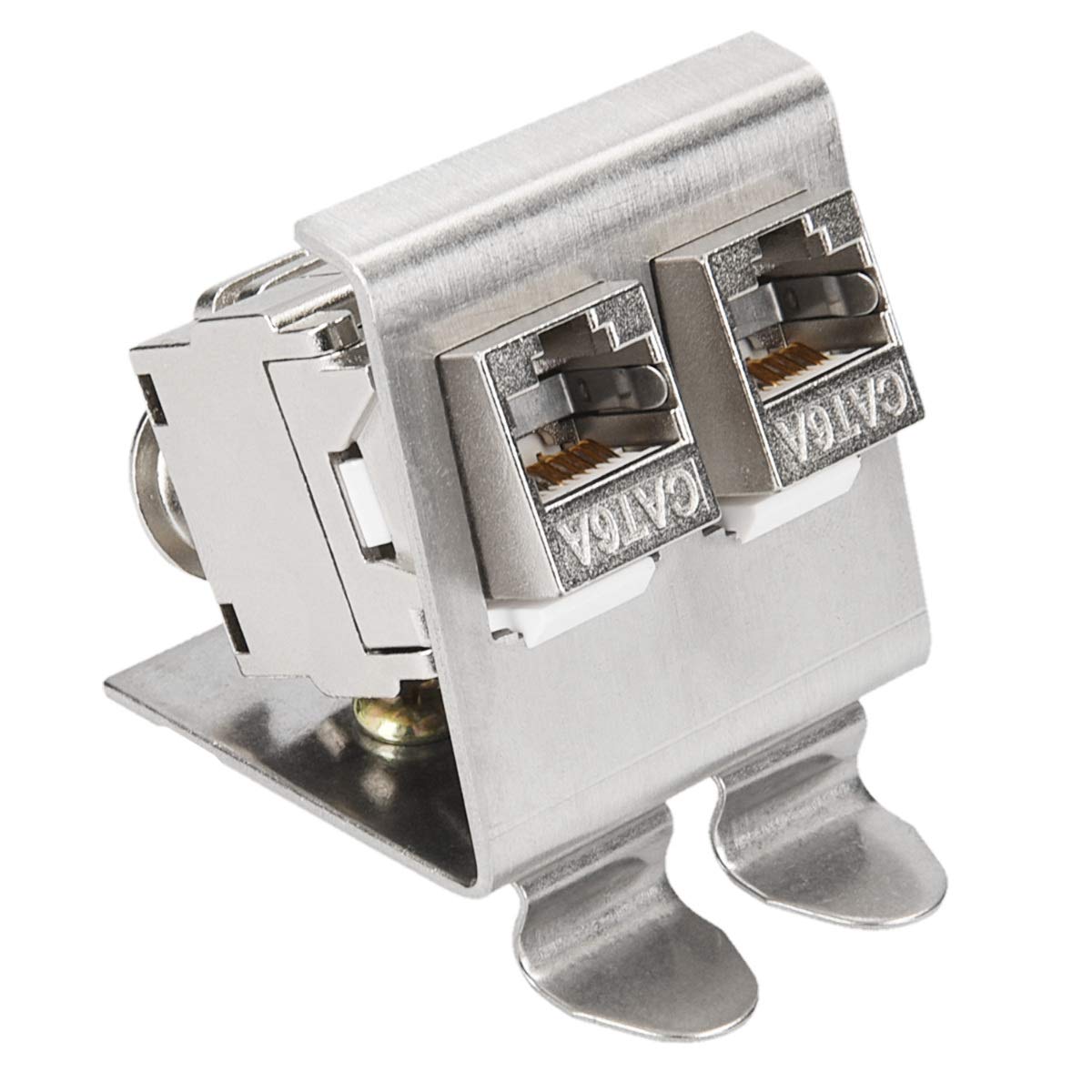 Kwmobile 2 Modules Keystone Cat 6A + 2 Prises Murales - Blindés Pour Câble RJ45