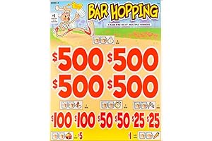 Easy-to-Open $1 Instant Pull-Tabs - Bar Hopping 4000 Count