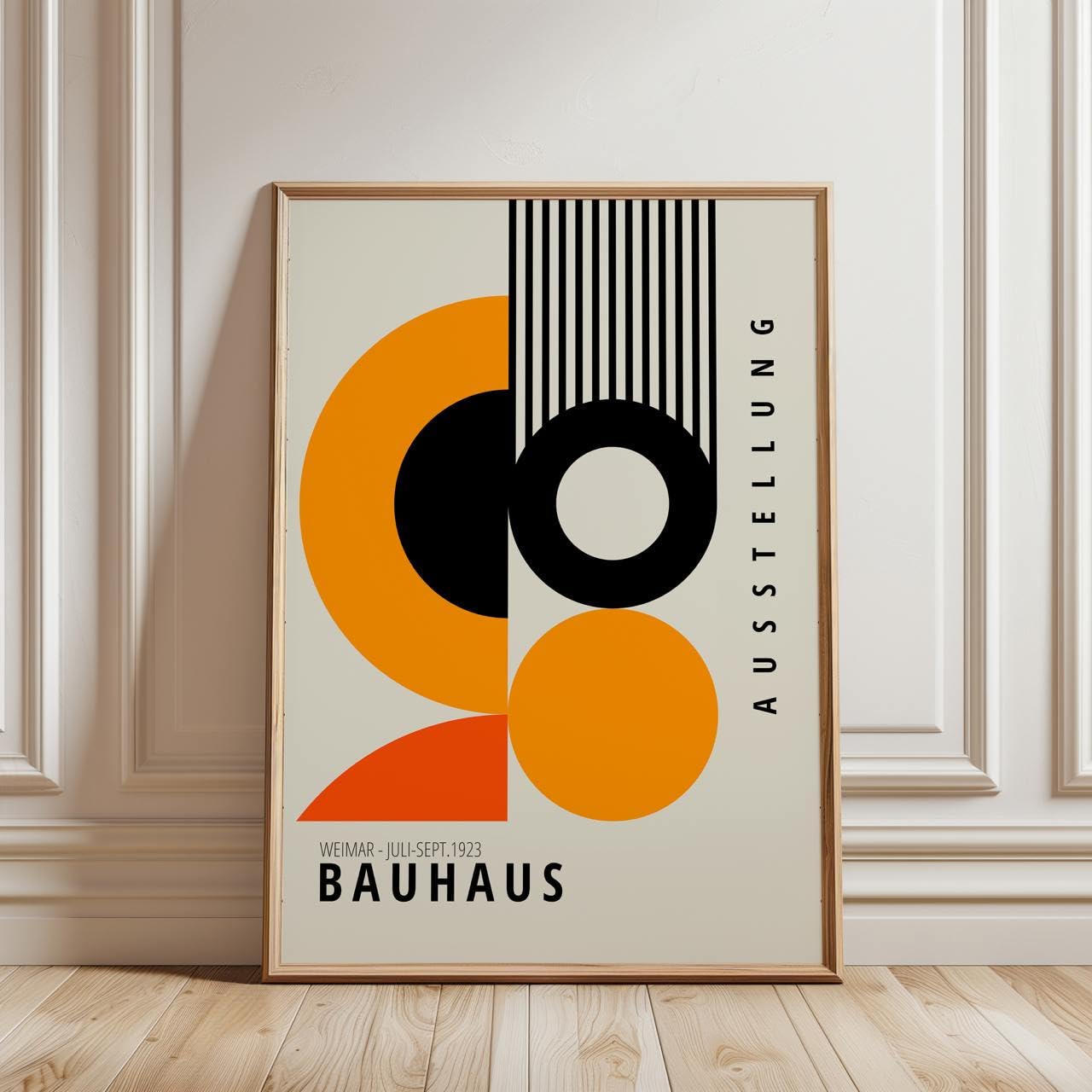 ARTINSPIRIO Poster Impression d'art Bauhaus - Orange (sans cadre) - 50 x 70 cm - Poster de qualité supérieure