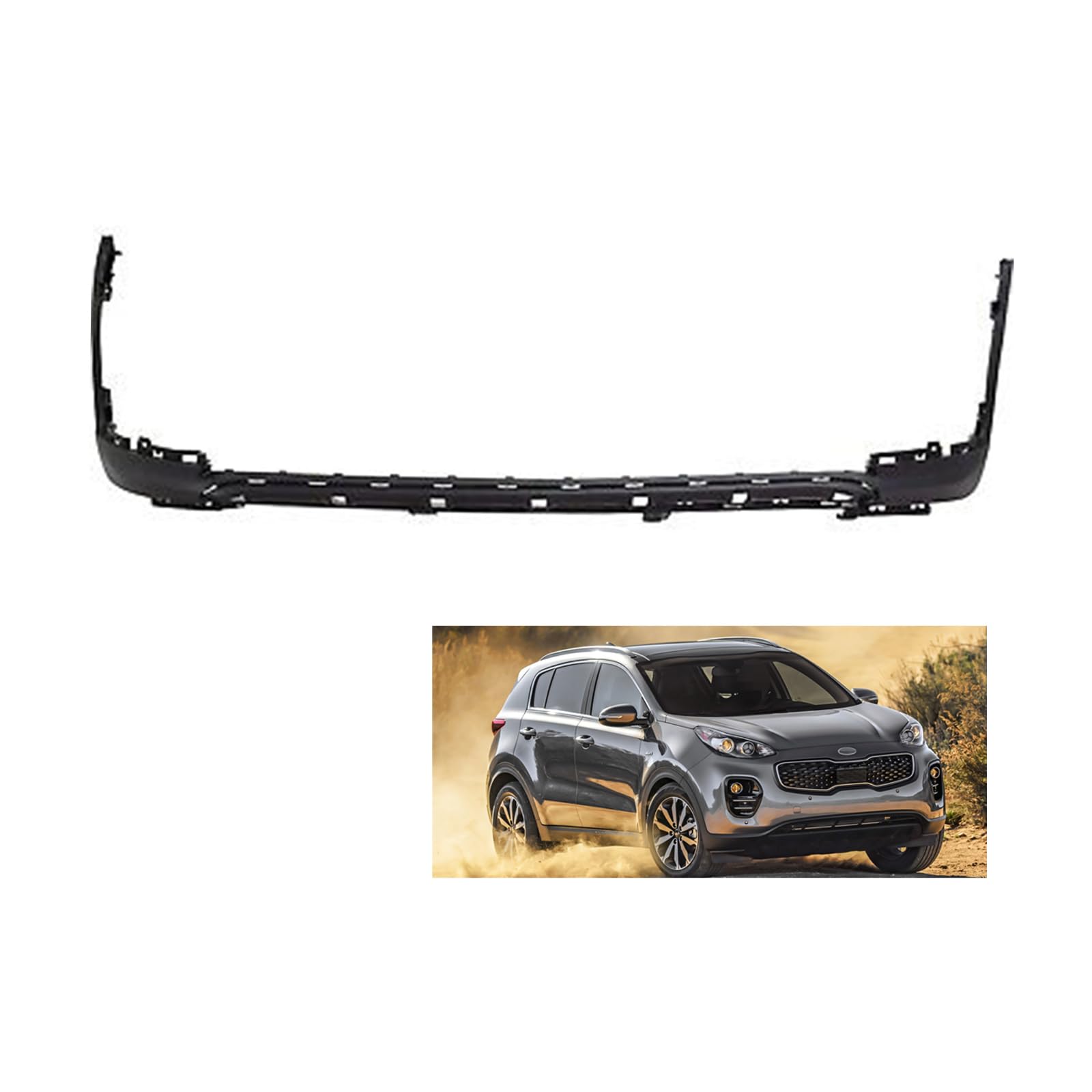 Front Lower Bumper Cover Fascia Replacement For 2017 2018 2019 Kia Sportage Korean Built # 86550D9000