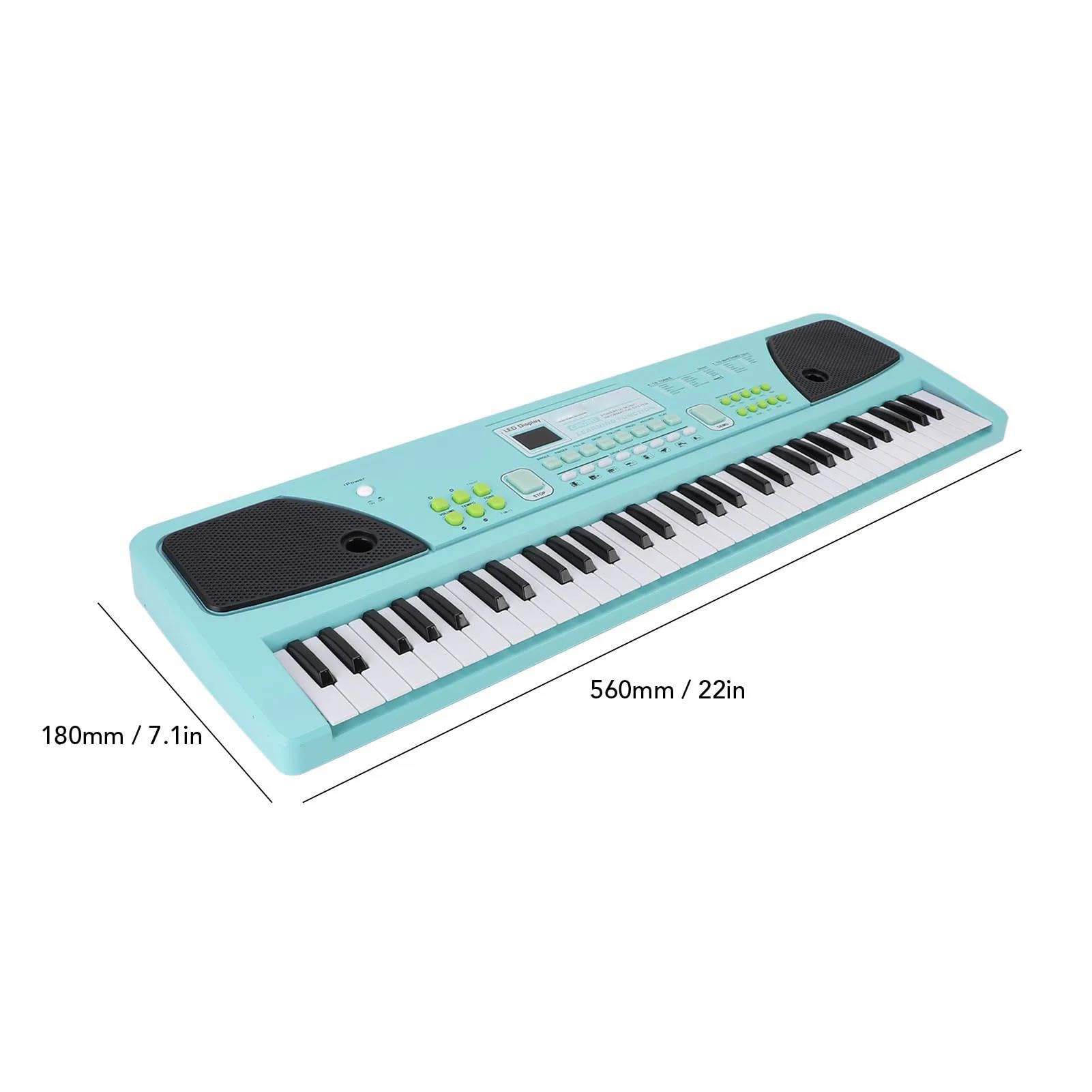 Pianino Elektroniczne Początkujący Dorosły 61 Klawiszowy Elektroniczny Keyboard Pianino Z Mikrofonem USB Ładowany