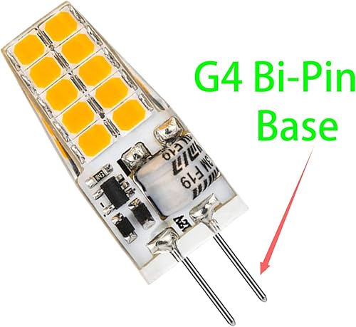 Miniatura 9 de BAOMING 12 bombillas LED G4 de 12 V 3 W JC base bi-pin, equivalente a halógeno T3 G4 de 20 W-35 W, equivalente a halógeno de 2700 K, blanco cálido