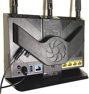 Cooling Fan Router Radiator Base USB Power Ultra Silent Dissipate Temperature Control for ASUS AC68U AC86U ac1900p AC85P Router Black