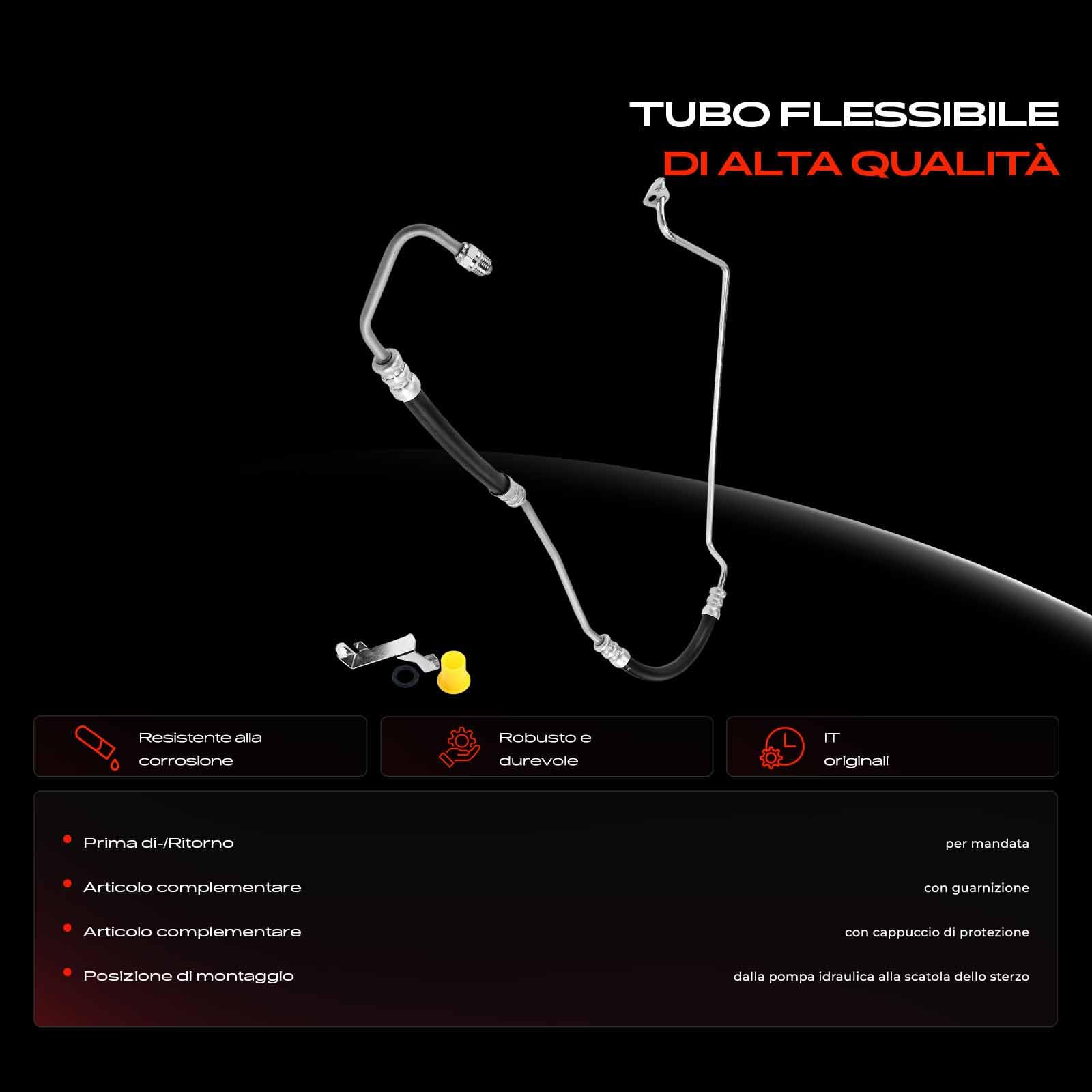 Frankberg Servosterzo Tubo flessibile Compatibile con Focus II DA DP HCP Focus C-Max DM2 Focus II Turnier DA DS FFS Focus II Berlina DB DH FCH Replace# 4M513A713AA,1469170