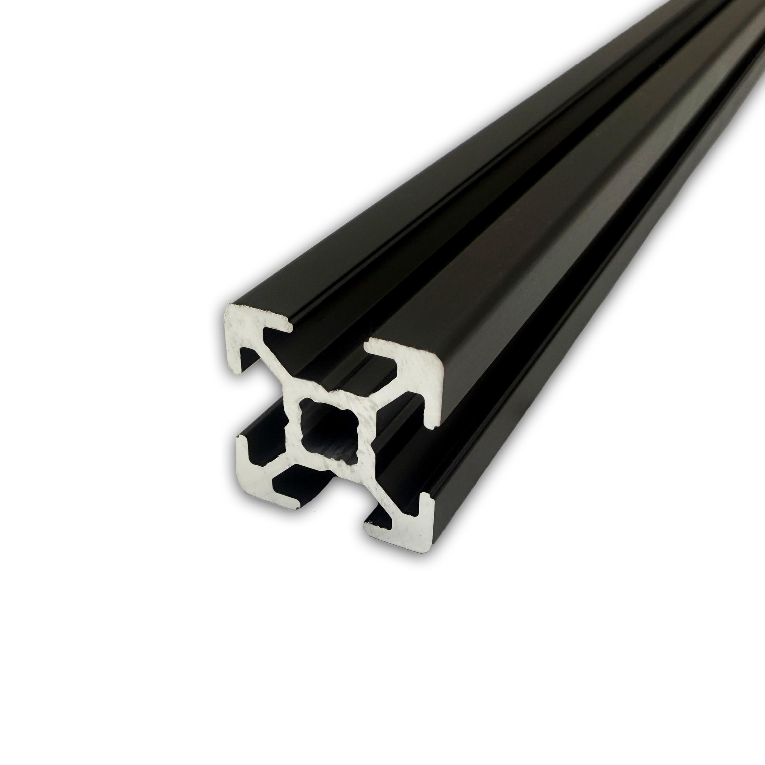 Aluprofil 20x20 mm | Nut 6 | 3 Stück mit 2 Meter = 6 Meter | schwarz eloxiert E6/C35 | Aluminium Profil | Nutenprofil | Aluprofil | Alu Profil | Leicht | B-Typ | Montagesystem