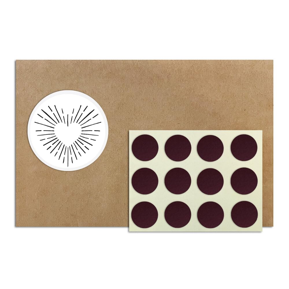 .5" Circle Match Striker Stickers 12 Pieces | Brown Strike Paper With Adhesive Pre-Cut in Circles for Easy Lighting | Also Available in Bumble/Dotted Pattern or Charcoal & Many Sizes
