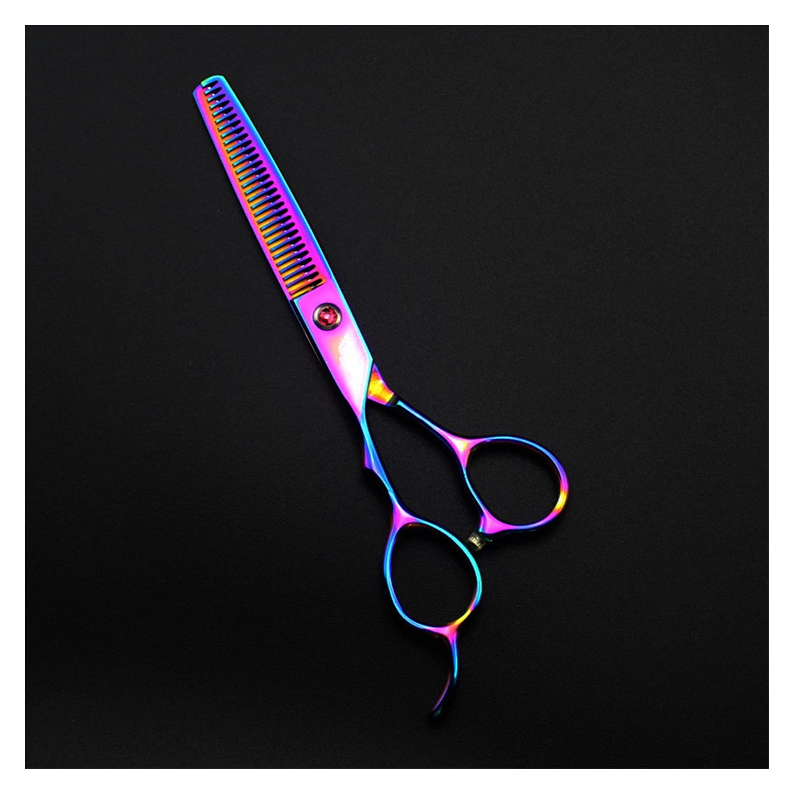 6 Zoll Haarschneideschere für Linkshänder, Rainbow Friseurschere, Haarschneideschere zum Ausdünnen der Haare, Friseurschere, Haarschneideschere，6 Inch Thinning B