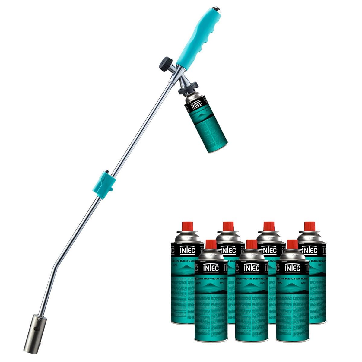 Désherbeur Thermique Butane Gaz Professionnel 1300°C 8 Cartouches Incluses