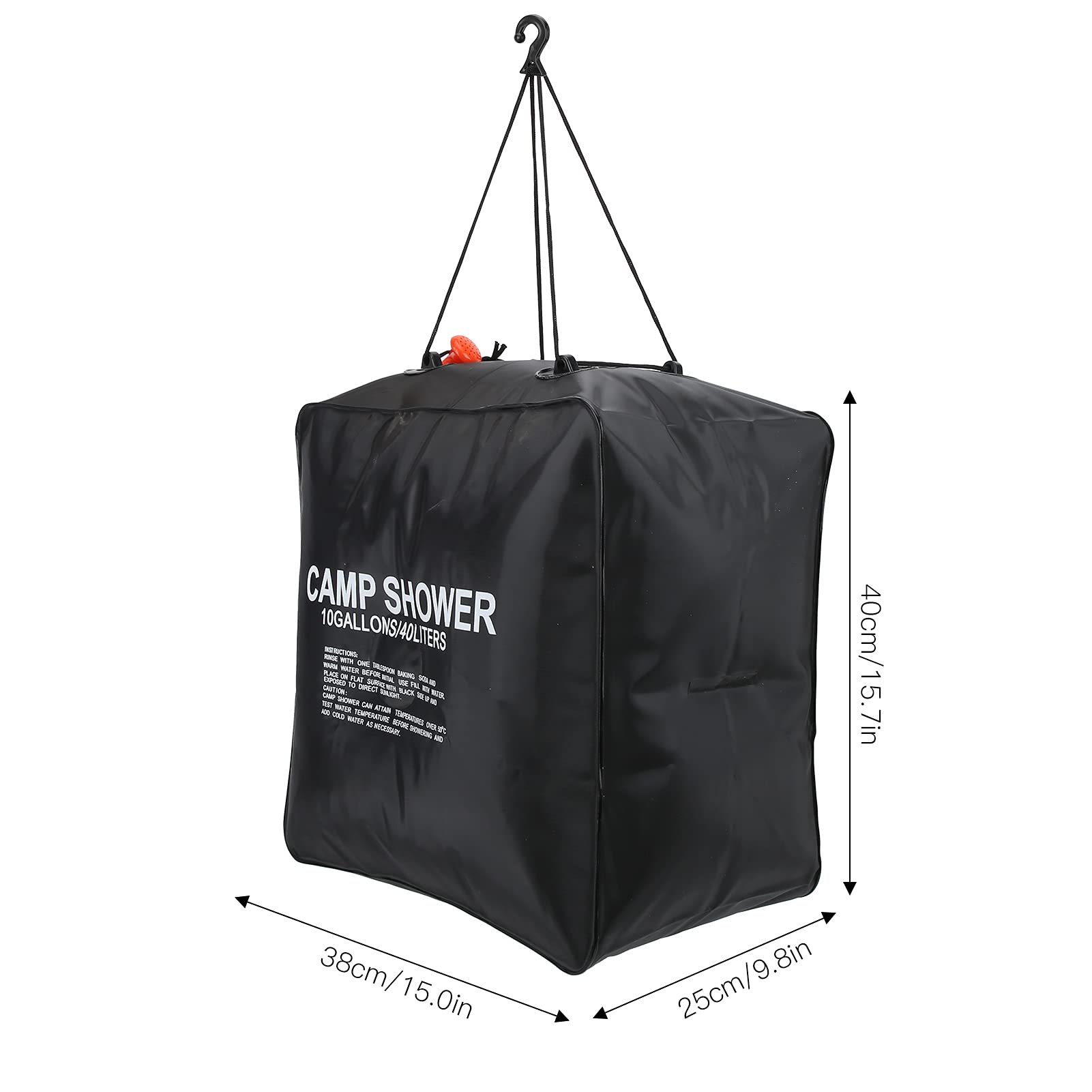 Sacco d'Acqua da 40L Riscaldato a energia, Sacco d'Acqua da 40L Sacco d'Acqua per Doccia da Campeggio per Esterno riscaldato Solare Sacco per Doccia Solare per Esterno per Campeggio