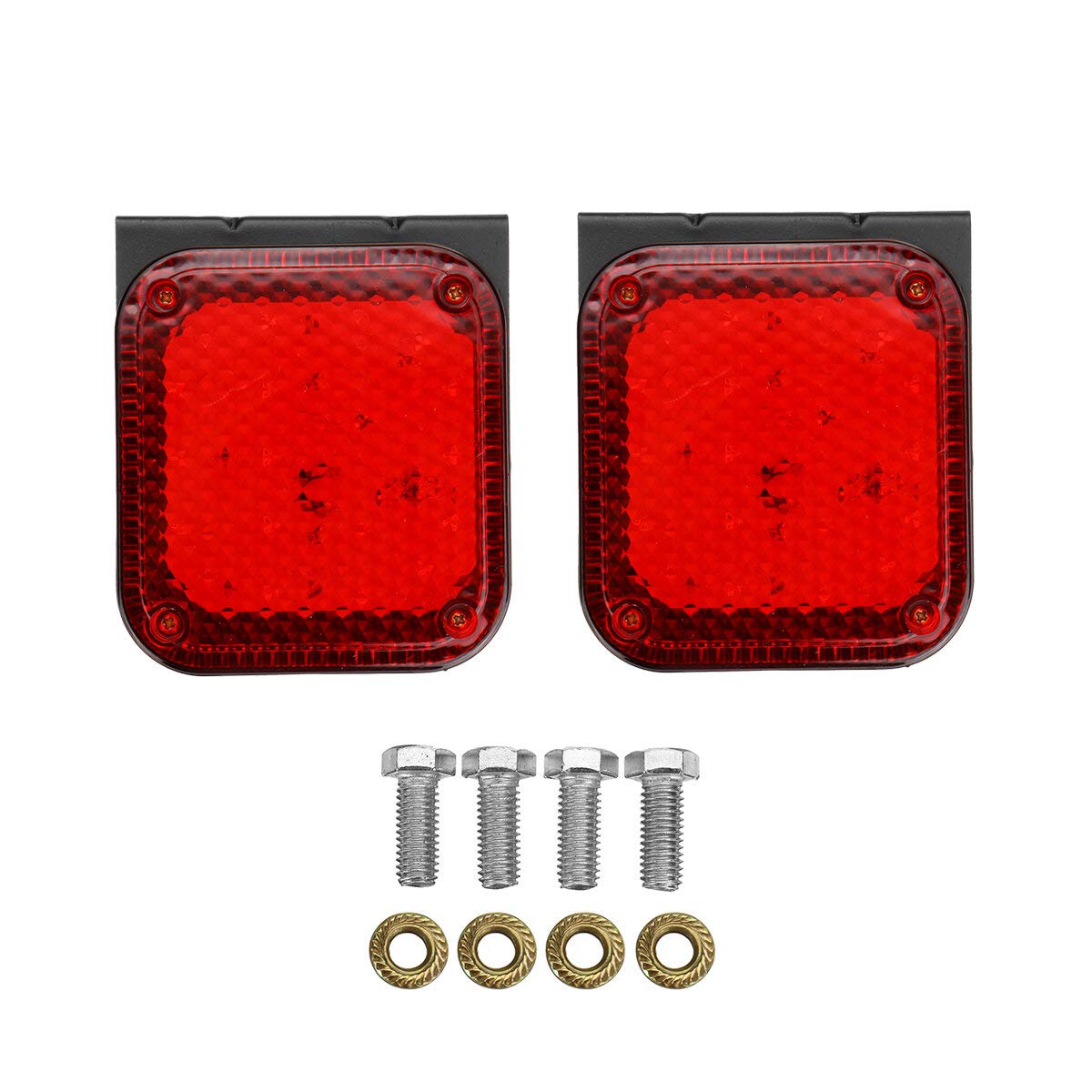2Pcs 24V 20Led Przyczepa Boczne Światła Obrysowe Tylna Lampa Błyskowa Clearence - Czerwony
