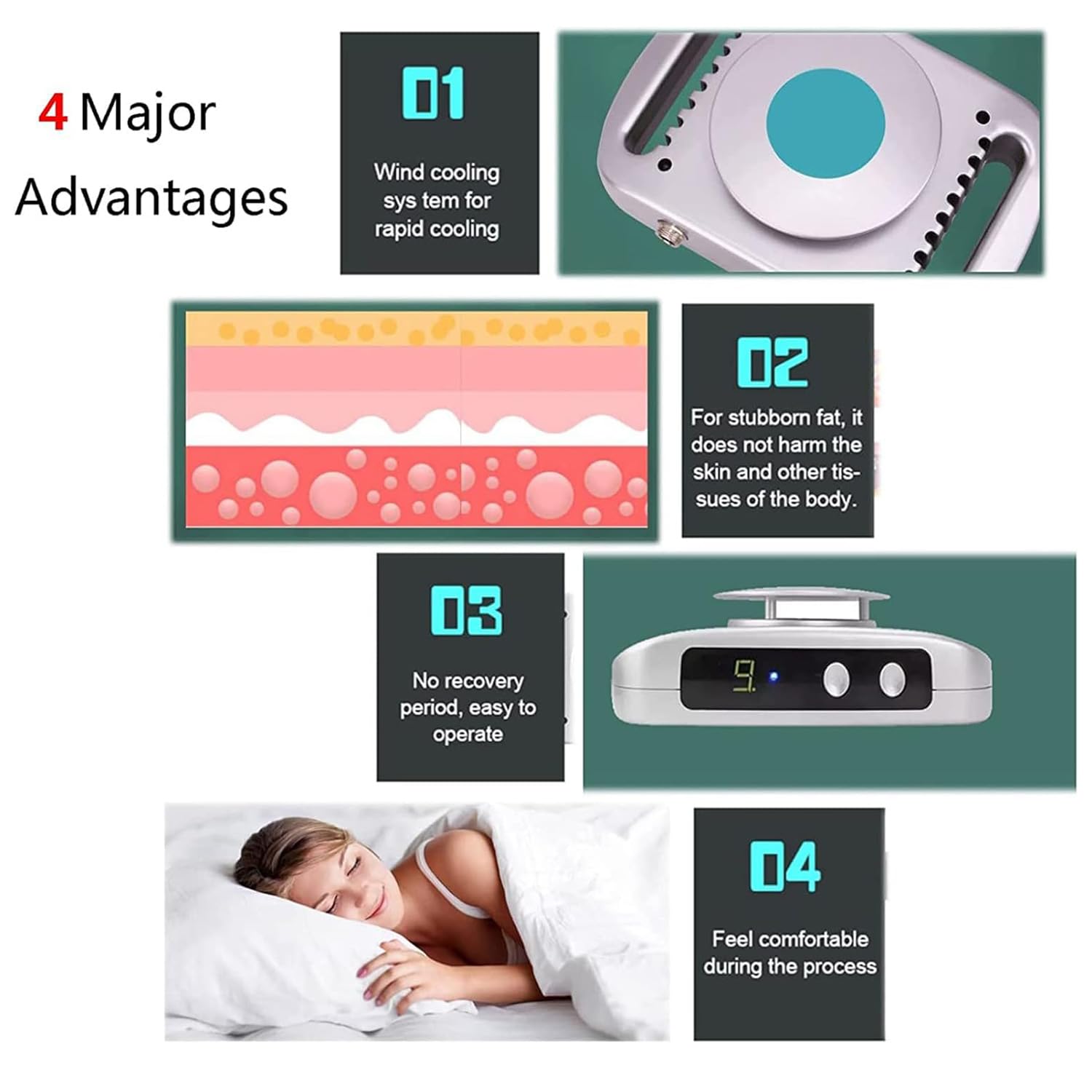 Machine de cryolipolyse pour la congélation des graisses, appareil sculptant le corps pour la perte de poids, idéal pour homme et femme