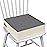 Eiury Toddler Booster Seat Dining Table Kitchen Chair, Waterproof Anti-Scratch PU Cushion, Non-Slip Bottom, Adjustable Buckle Straps, Easy Clean Portable Seat Cushion (Dark Grey+White)