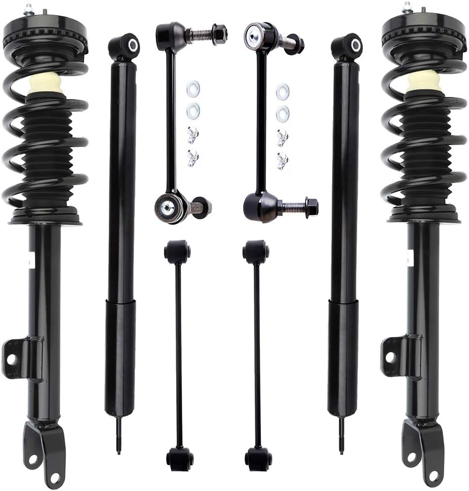 LSAILON Front Quick Complete Struts Rear Shocks Absorber Stabilizer Bar Link Complete Assembly Compatible for 2012-2017 for Dodge Challenger 2011-2017 for Dodge Charger
