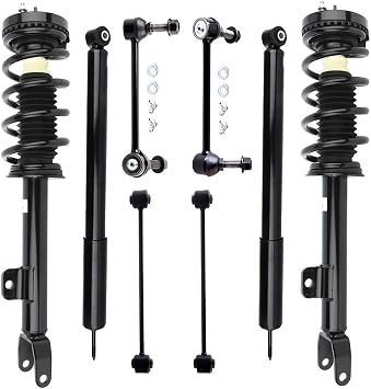 Struts Shock suspension kit for 2012-2017 for Dodge Challenger 2011-2017 for Dodge Charger Front Quick Complete Struts Rear Shocks Absorber Stabilizer Bar Link 8 Pcs, 5797 172665 K80822