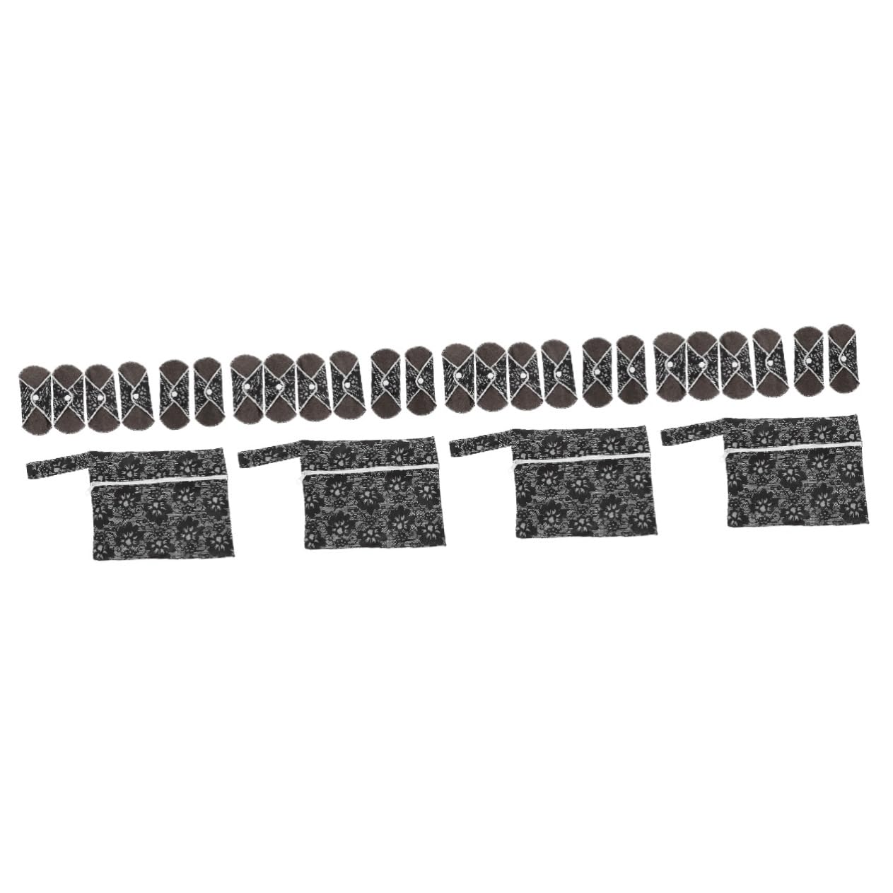 Healeved Lot De 4 Serviettes Hygiéniques Lavables En Fibre Pour Un Nettoyage Facile (6 Pièces X 4)