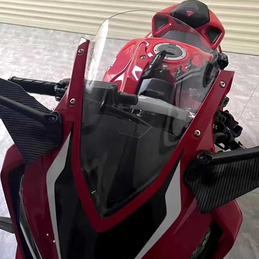 Do Motocykla Honda CBR650R 2019-2025 Szyba Przednia Z Podwójną Szybą Bąbelkową Przedłużenie szyby motocykla(Transparent)