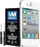MMOBIEL Bater?a para iPhone 4 Li-Ion 3.7V 1420 mAh 5.25Wh Incluye 2X Destornilladores y Manual MMOBIEL Bater?a para iPhone 4 Li-Ion 3.7V 1420 mAh 5.25Wh Incluye 2X Destornilladores y Manual