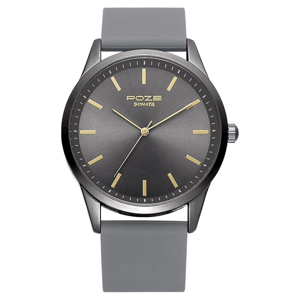 Sonata Poze Quartz Analog Black Dial Silicone Strap Watch for Men-SP70019QP04W (B0CW9TSMZ7) Amazon Price History, Amazon Price Tracker
